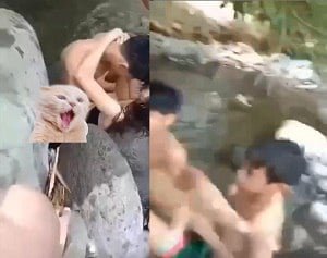 As multidões lascivas se fodem brutalmente ao longo do rio