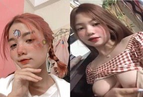 Tu Anh mostra um show de borboleta rosa molhada online